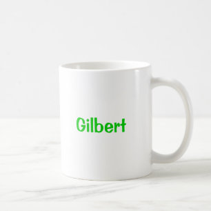 Tasse Gilbert Nom Texte Vert