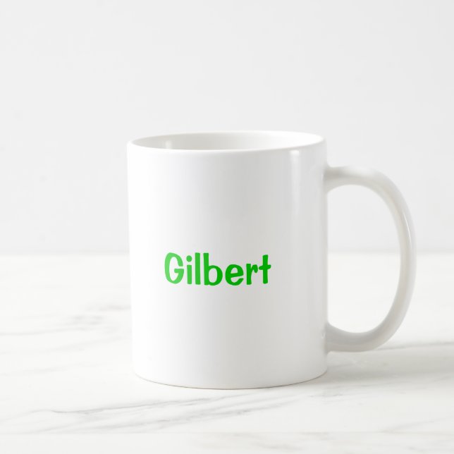 Tasse Gilbert Nom Texte Vert (Droite)