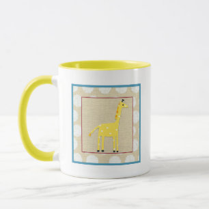 Tasse Girafe jaune avec Pois blancs