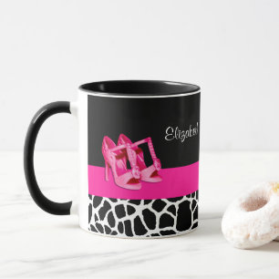 Tasse Girly Giraffe Imprimer Cute rose Pompes Chaussures