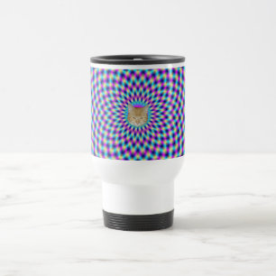 Tasse Gitter in Blau und Rosa
