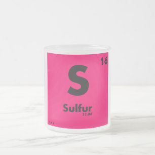 Tasse Givré 16 Tableau du soufre   des éléments périodique