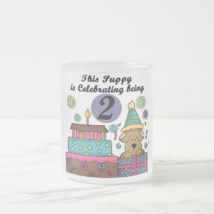 Tasse Givré 2e anniversaire Puppy Tshirts et cadeaux
