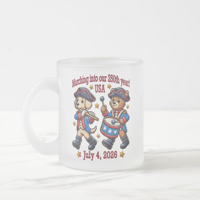 Tasse Givré 4 juillet USA 250e anniversaire Semiquincentenaire (Gauche)