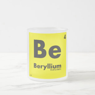 Tasse Givré 4 Tableau du béryllium   des éléments périodique