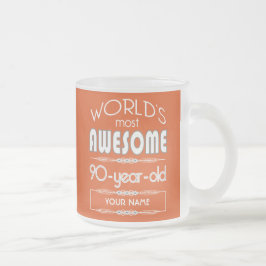 Tasse Givré 90e anniversaire du meilleur fabuleux orange de fl