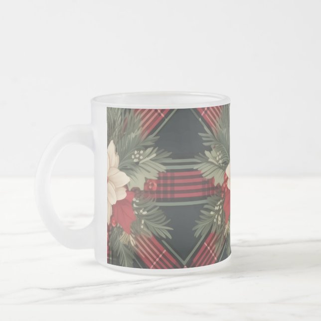Tasse Givré "À damiers Bliss Glass Mug" (Gauche)