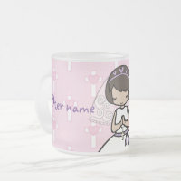 Adorable Première Sainte Communion petite fille no