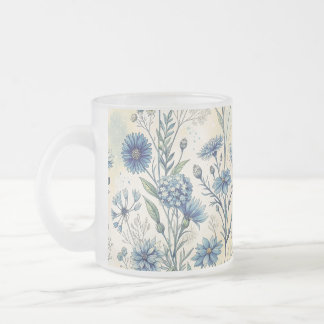 Tasse Givré Aesthetic Blue Wildflowers