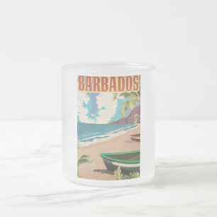 Tasse Givré Affiche de voyage à la Barbade
