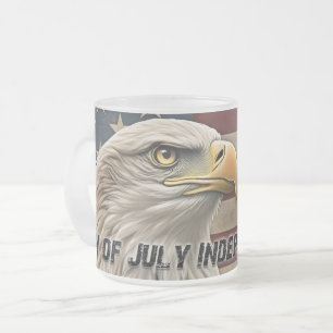 Tasse Givré Aigle et drapeau majestueux - Esprit de liberté