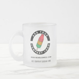 Tasse Givré Ajouter votre entreprise Logo Adresse de site Web 