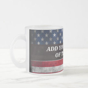 Tasse Givré Ajouter votre texte sur le drapeau américain