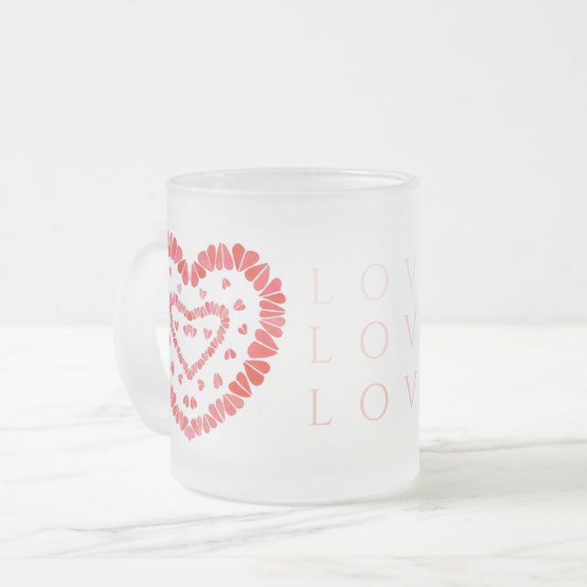 Tasse Givré AMOUR Verre givré Musique (Devant gauche)