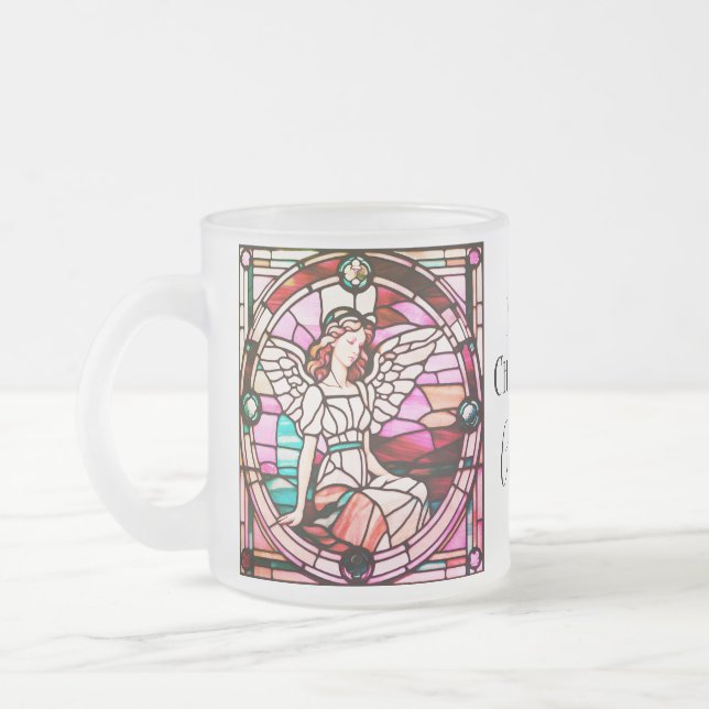 Tasse Givré Ange de Noël Vitrail rouge Fenêtre (Gauche)