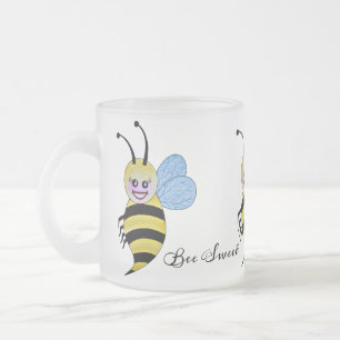 Tasse Givré Aquarelle Jolie Abeille De Miel Avec Un Bon Sourir
