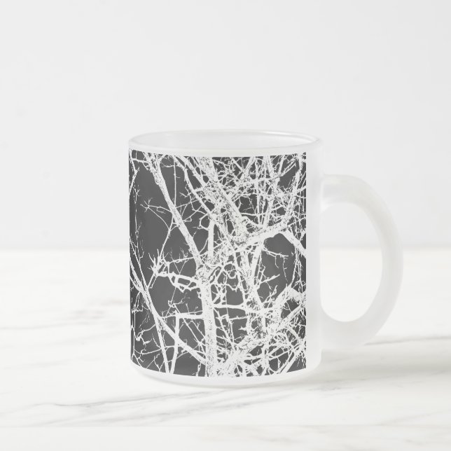 Tasse Givré Arborescence des branches sur l'arrière - plan noi (Droit)