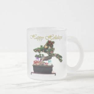 Tasse Givré Arbre de Noël Bonsai