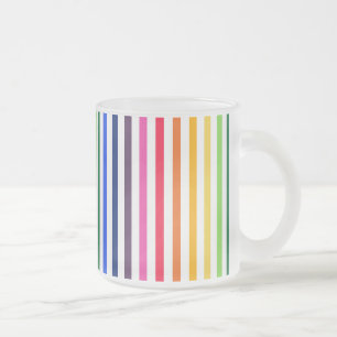 Tasse Givré Arc-en-ciel et rayures blanches
