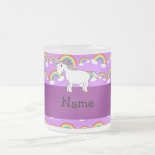 Tasse Givré Arcs-en-ciel nommés personnalisés de pourpre de