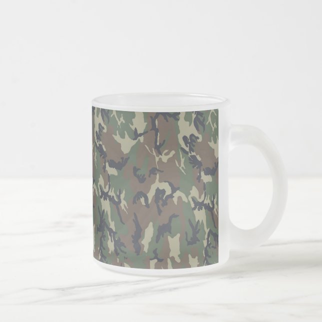 Tasse Givré Arrière - plan de Camouflage de forêt militaire (Droit)