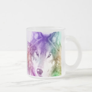 Tasse Givré Art de regard fixe de loup