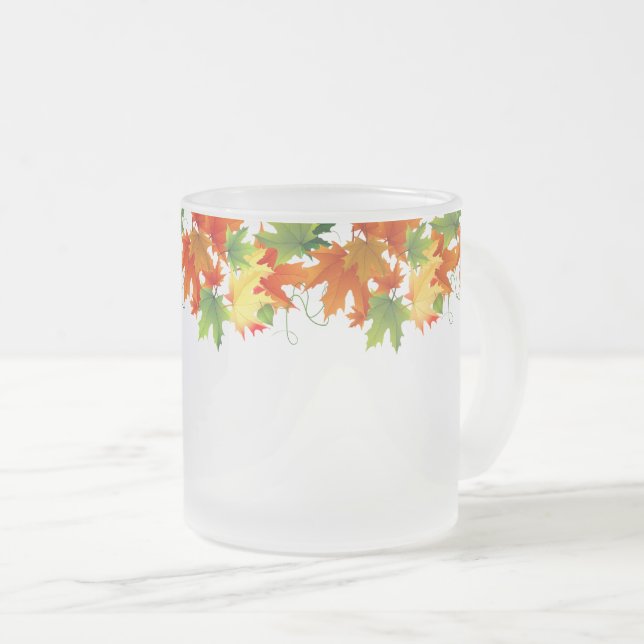 Tasse Givré Automne Feuilles d'Automne Frosted Musique (Devant droit)