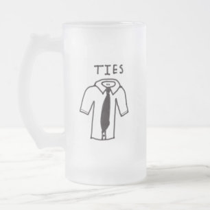 Tasse givré avec chemise noire et blanche avec log