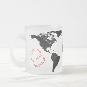 Tasse Givré Aventure sur la carte du monde – Personnalisé
