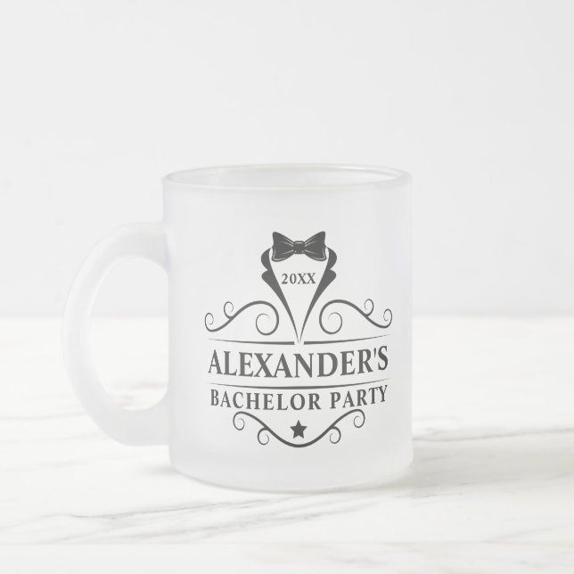 Tasse Givré Bachelor Party Cravate noire (Gauche)
