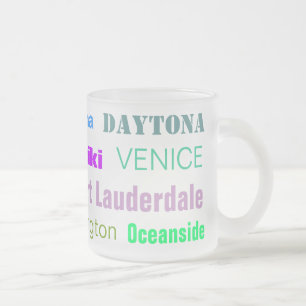 Tasse Givré BANDE DE PLAGE (verre dépoli)