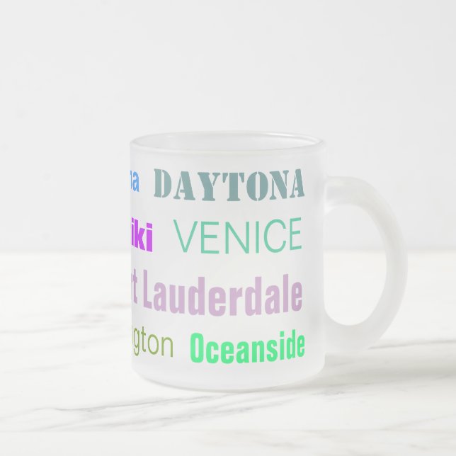 Tasse Givré BANDE DE PLAGE (verre dépoli) (Droit)