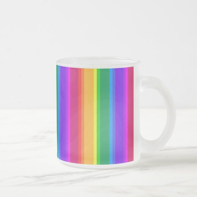 Tasse Givré Bandes arc-en-ciel irrégulières (Droit)