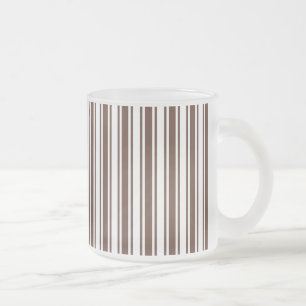 Tasse Givré Bandes de bonbons brun et blanc chocolat