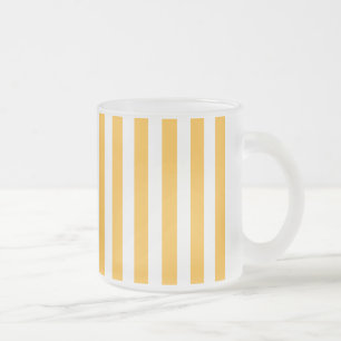 Tasse Givré Bandes de bonbons jaune et blanc ensoleillé
