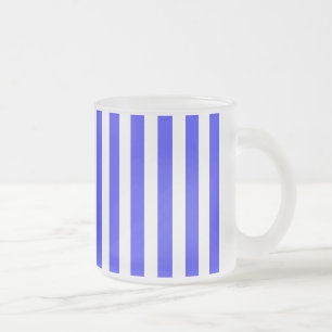 Tasse Givré Bandes de bonbons royales bleues et blanches