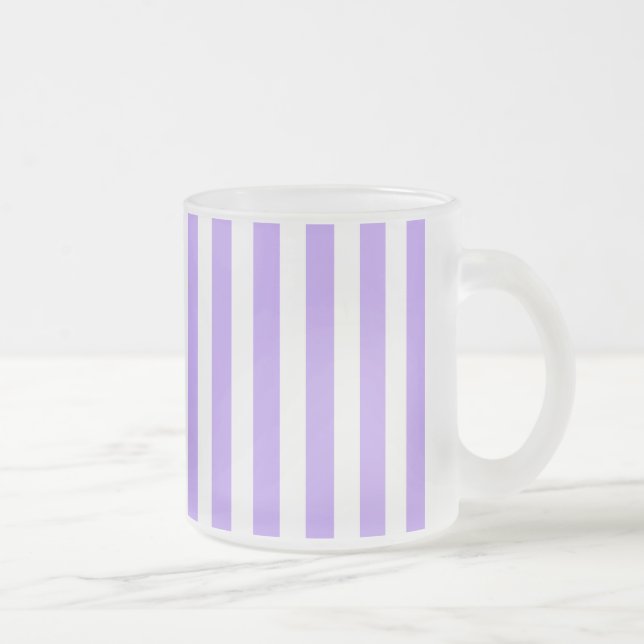 Tasse Givré Bandes de bonbons violettes et blanches (Droit)