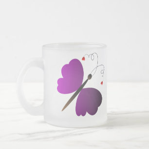 Tasse Givré Belle conception de papillons d'été