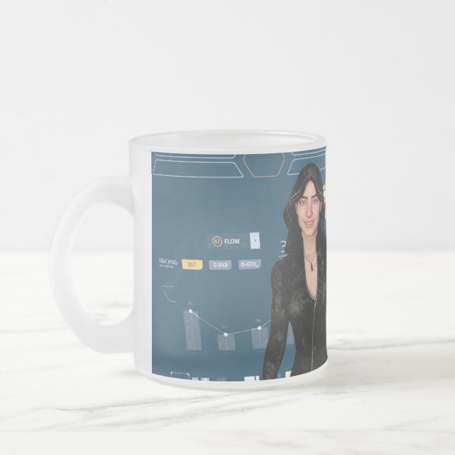 Tasse Givré Belle femme arrière - plan d'écran d'ordinateur (Gauche)
