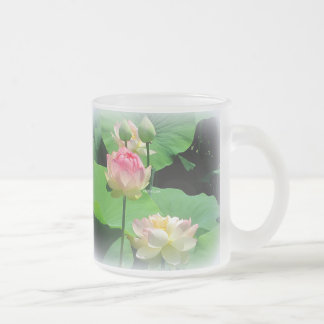 Tasse Givré Belle fleur de Lotus et verre givré de bourgeon