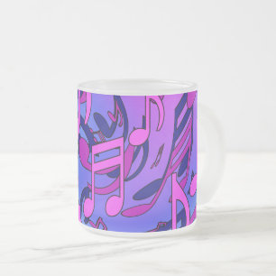 Tasse Givré Belle musique rose violet bleu Motif vivant