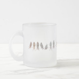Tasse Givré Belle Simple Oiseaux Modernes Sur Un Fil