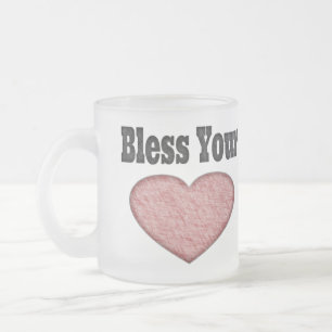 Tasse Givré Bénissez votre coeur - énonciation du sud