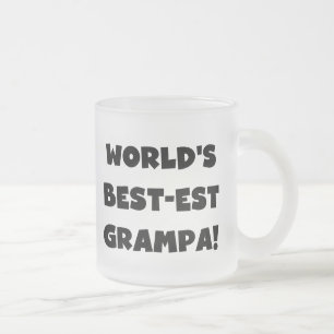 Tasse Givré Black Text Les meilleurs t-shirts Grampa du monde