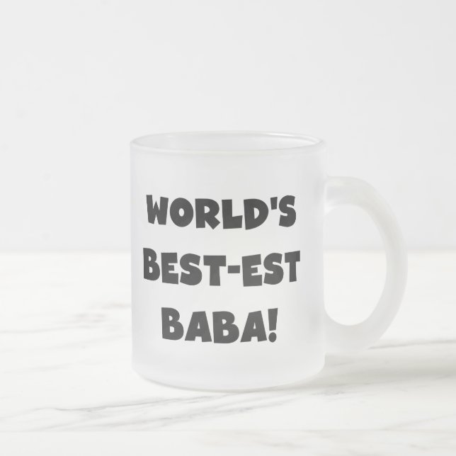 Tasse Givré Black Text Meilleurs T-shirts et cadeaux Baba (Droit)