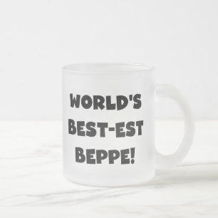 Tasse Givré Black Text Meilleurs T-shirts et cadeaux de Beppe