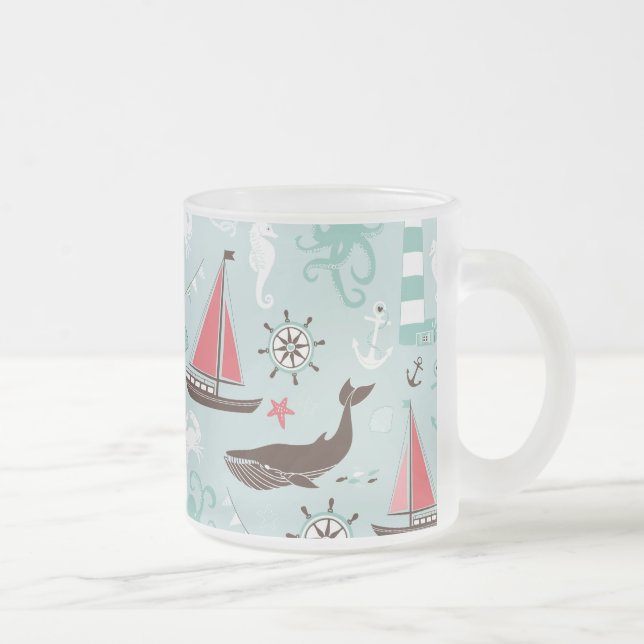 Tasse Givré Bleu marin et Rose (Droit)