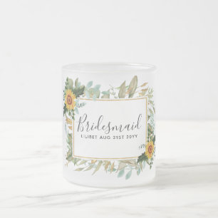 Tasse Givré Boho Sunflower Sage Mariage de verdure