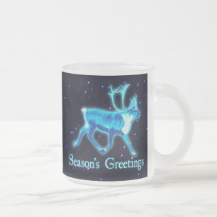 Tasse Givré Bonnes Fêtes - Caribou bleu (rennes)