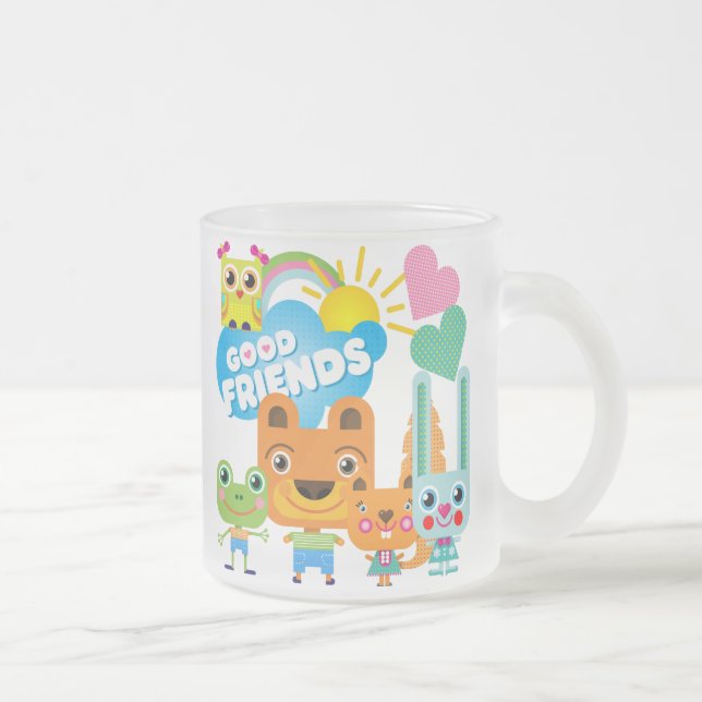 Tasse Givré Bons amis d'animaux (Droit)